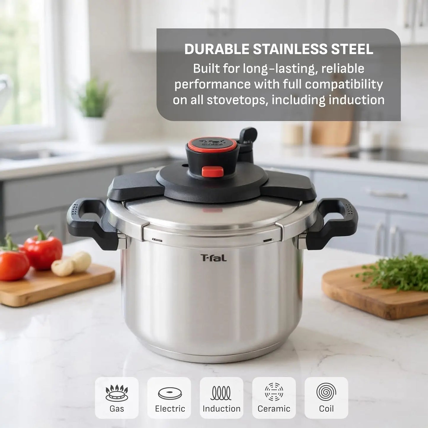 6.3 Quart Stainless Steel Pressure Cooker
