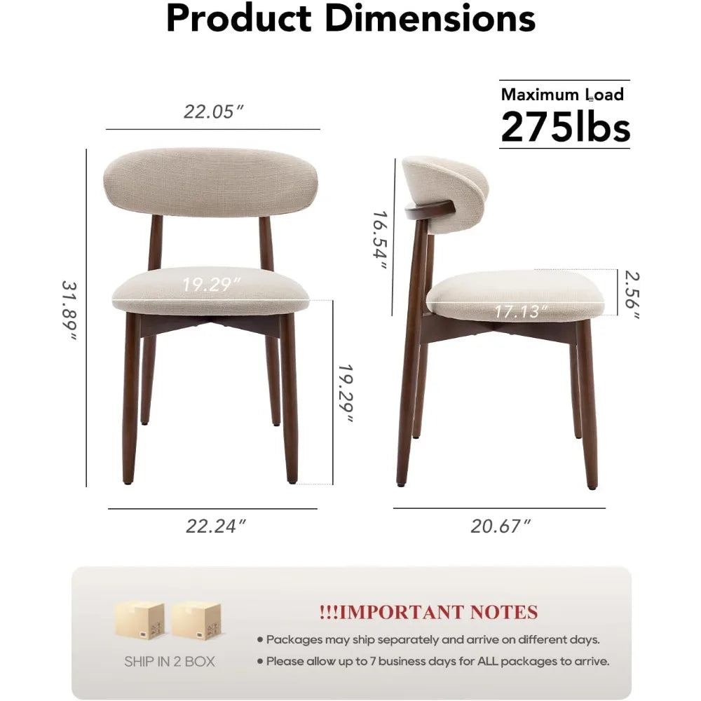 Dining 
Chairs Set of 4, Upholstered Farmhouse, Modern