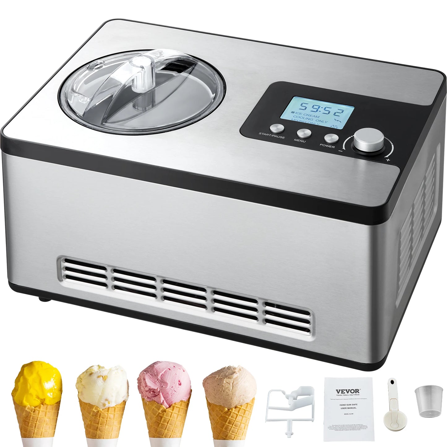 Automatic Ice Cream Maker with Built-in Compressor 2