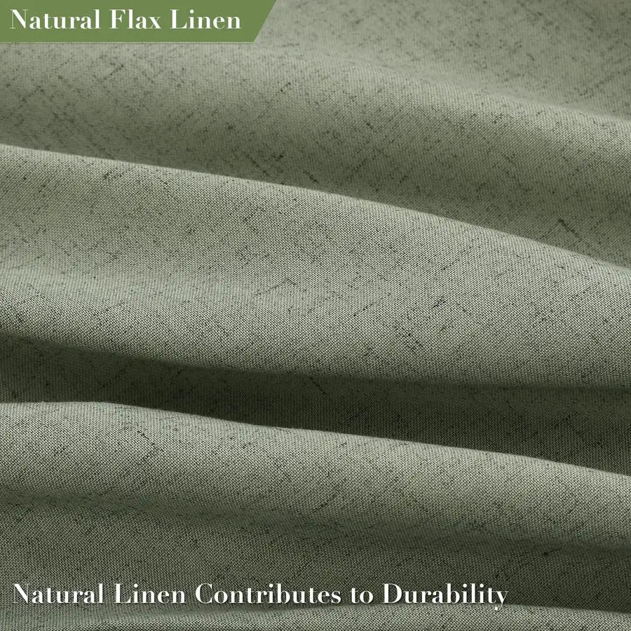 Sage Green Linen Shower Curtain