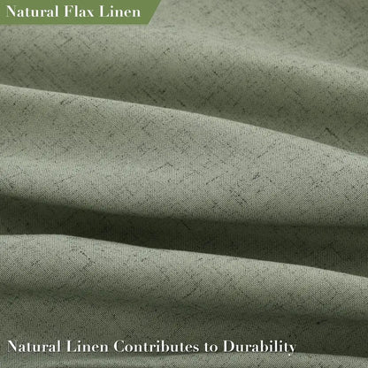Sage Green Linen Shower Curtain