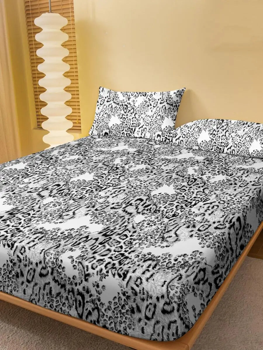 1pc Black and White Bed Set