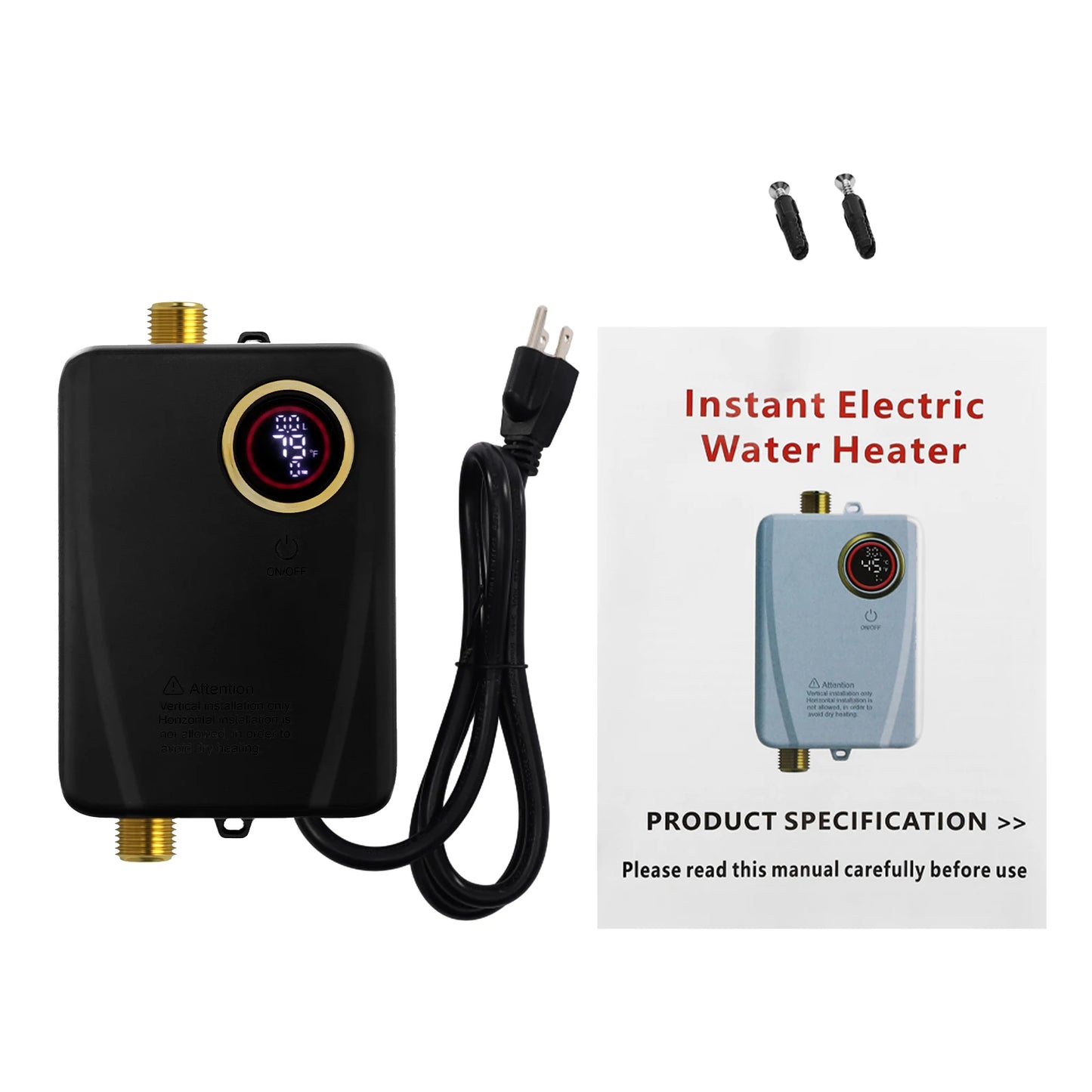 Black/Red 3000W Electric Water Heater 20~50℃