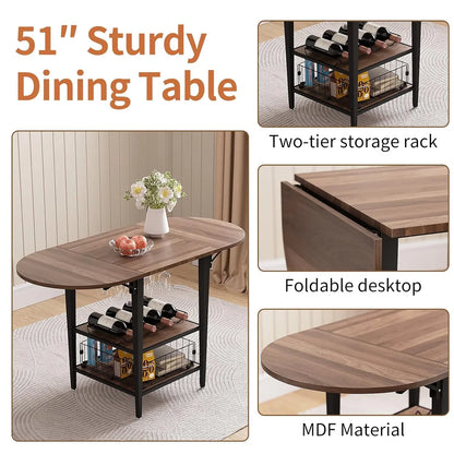 Corner Dining Set Folding Table 3pc, Customized