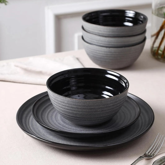Ceramic Tableware Set12 Piece Stone Dinnerware Set