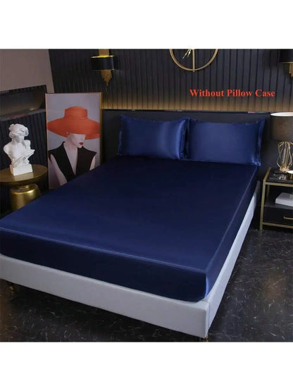 Silky Cooling Solid Fitted Sheet Set