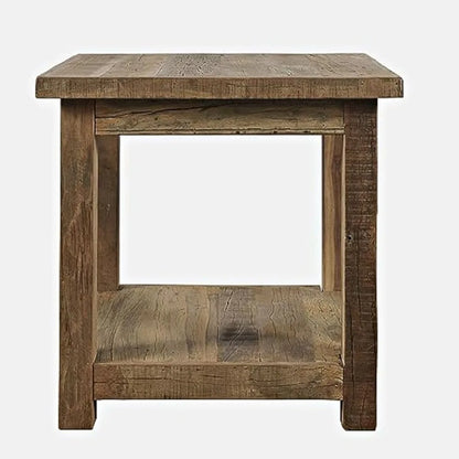 Rustic Reclaimed Solid Wood Side Table