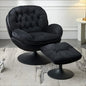 Velvet Swivel Armchair Set with Ottoman, Accent Chair