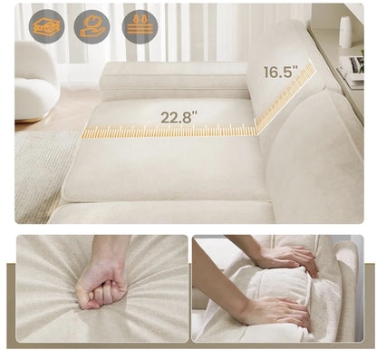Modern Sofas Couches, with Storage and 2 USB Charger Ports