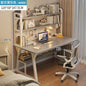 Computer Desk Office Desk Small Home Study Table Bedroom Student Writing Desk Bookshelf Attached Foldable Compact Space Saving