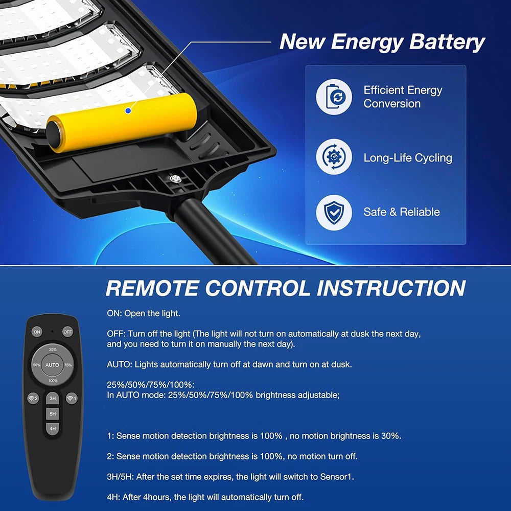 80000LM Solar Led Light, Super Bright