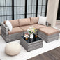 5 Piece Patio Furniture Set, Wicker