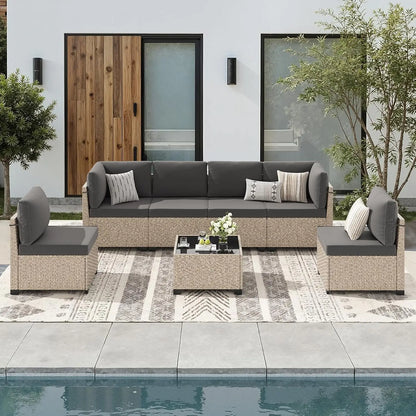 7-Piece Patio Furniture Set, Outdoor Sectional