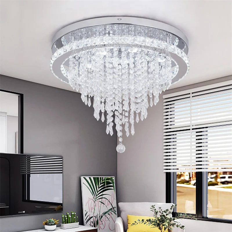 Luxury Crystal Ceiling Lamp, Modern, Hanging Decor