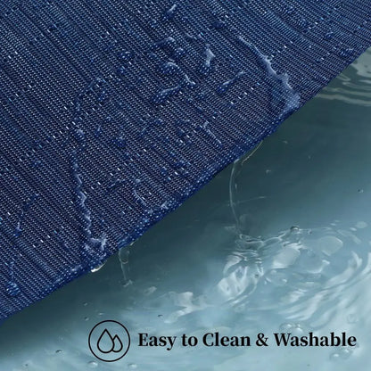 Blue Placemats Set of 12 Heat Resistant NonSlip Place mats for Dining Table, Washable Durable PVC Vinyl Woven Table MatsBlue, 12