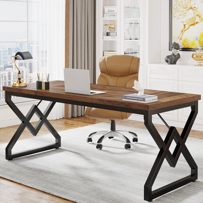 Tribesigns 63" Large Industrial Executive Desk