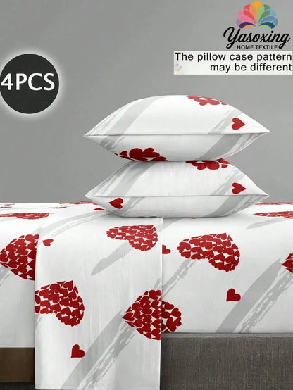 4-Piece Floral Microfiber Bedding Set