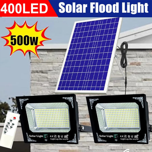 500W Led Solar Light High Bright 2 Head Flood Light