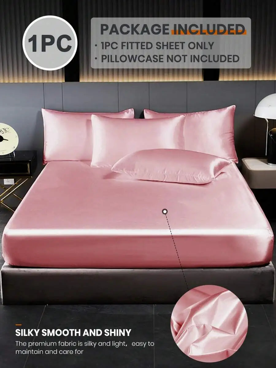1pc Satin Fitted Sheet