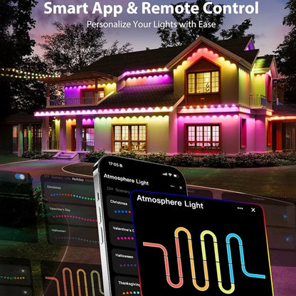 300FT Permanent Outdoor Lights Smart Eave Lights DIY Color Changing