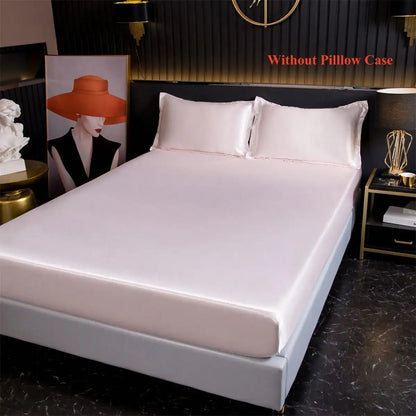 Silky Cooling Solid Fitted Sheet Set