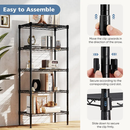 3-5 Tier Metal Wire Storage Shelves