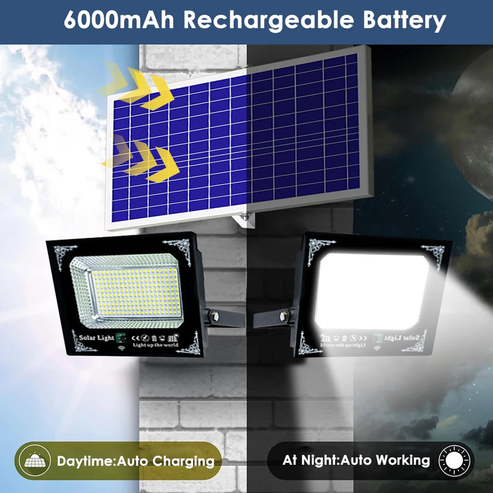 500W Led Solar Light High Bright 2 Head Flood Light