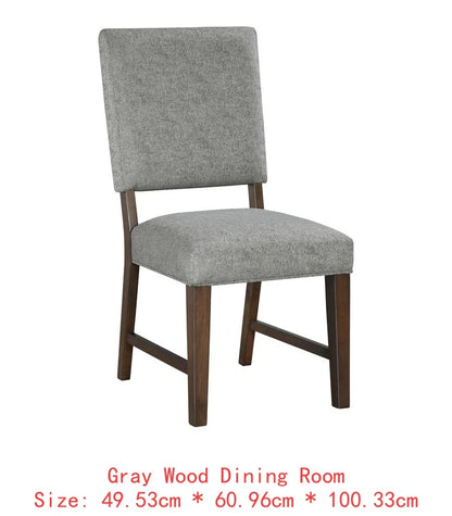Modern Walnut Finish Dining Set 7pc