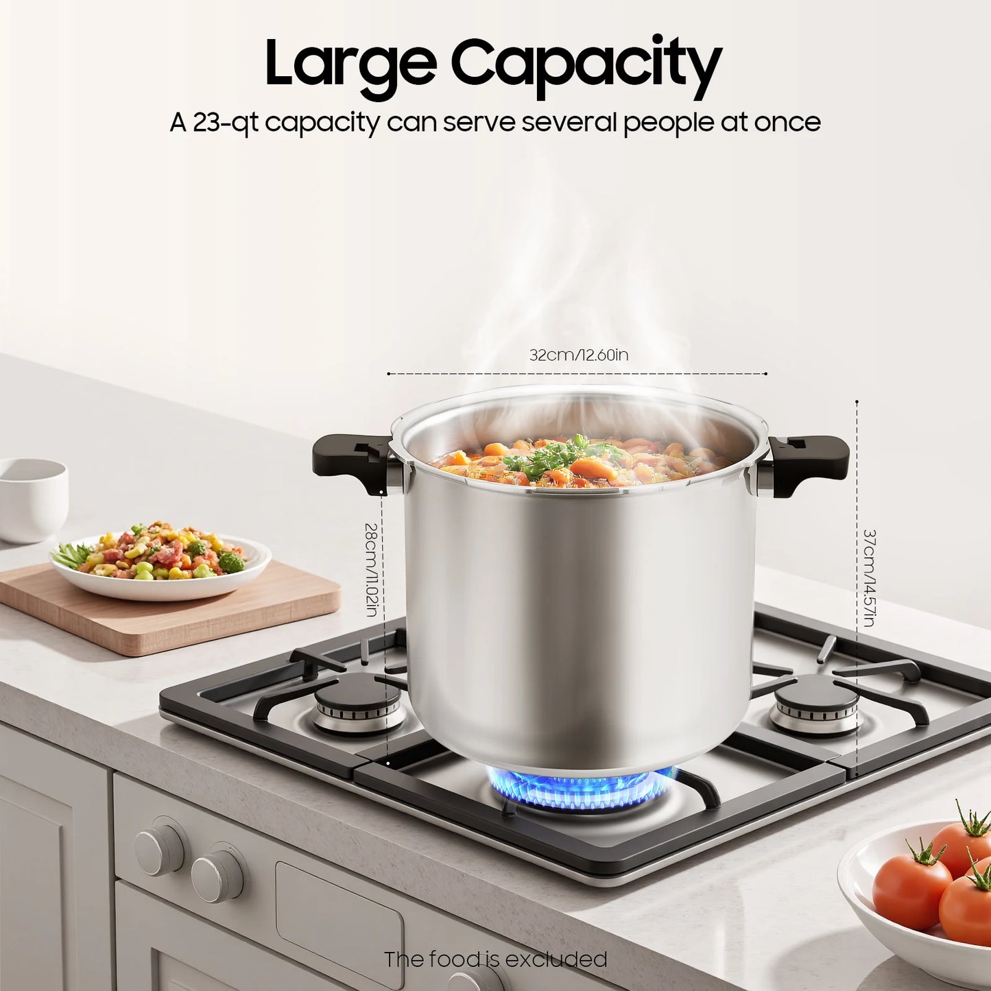 23 Quart Pressure Canner and Cooker with Pressure Gauge