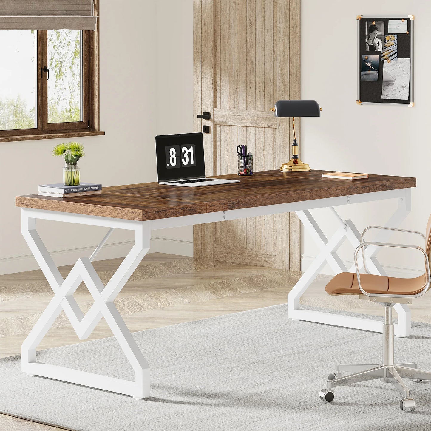 Tribesigns 63" Large Industrial Executive Desk