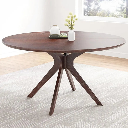 47.2" Solid Wood Round Dining Kitchen Table
