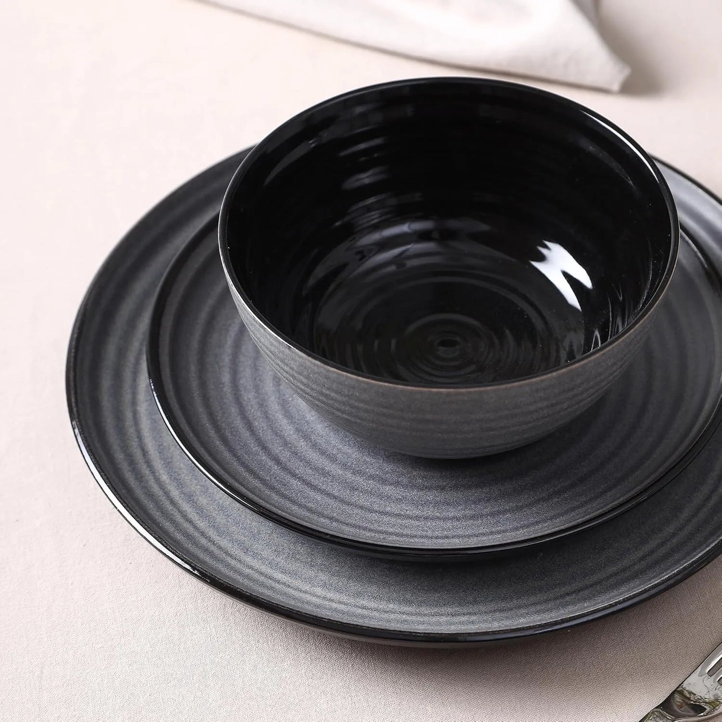 Ceramic Tableware Set12 Piece Stone Dinnerware Set