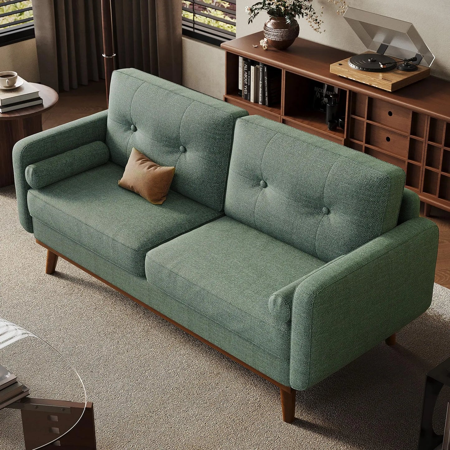 65" Mid Century Modern Couch Sofa Loveseat