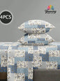4-Piece Floral Microfiber Bedding Set