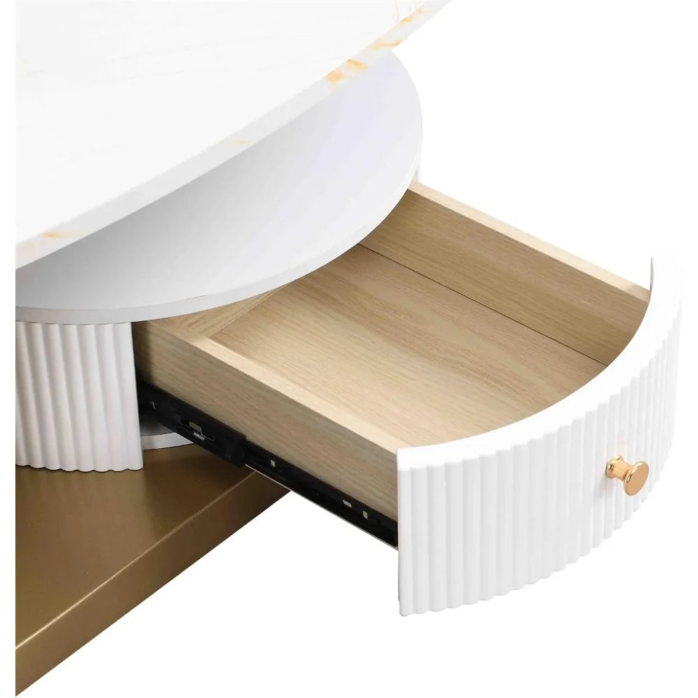 Modern Nest Coffee Table, Oval Table Top