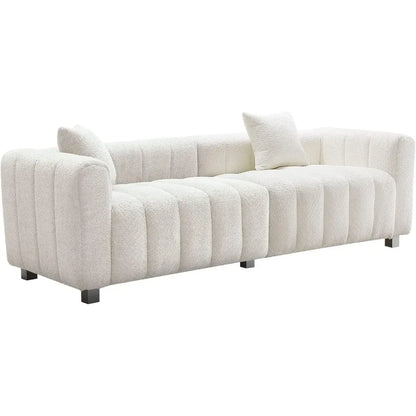 87.4'' Modern 3-Seater Sofa Bubble Couch, Velvet