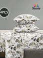 4-Piece Floral Microfiber Bedding Set