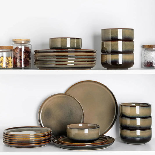 Ceramic Dinnerware Sets for 8,  Scratch Resistant