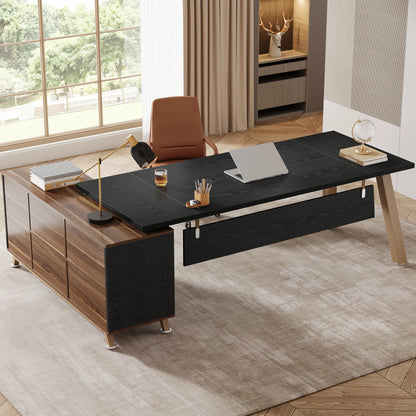 Tribesigns 78.7-Inch Executive Office Desk, L-Shaped Desk