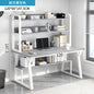 Computer Desk Office Desk Small Home Study Table Bedroom Student Writing Desk Bookshelf Attached Foldable Compact Space Saving