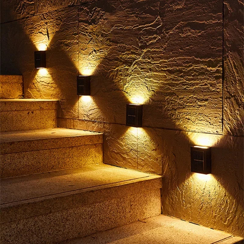 1~8PCs Wall Solar Light for Outdoor Lighting