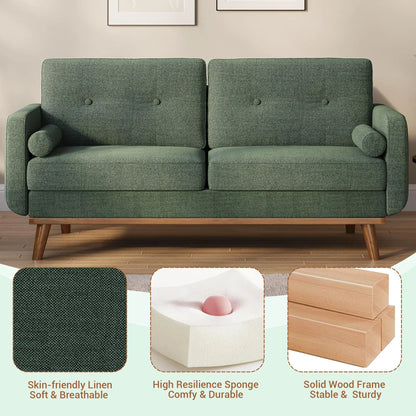 65" Mid Century Modern Couch Sofa Loveseat