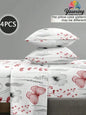 4-Piece Floral Microfiber Bedding Set
