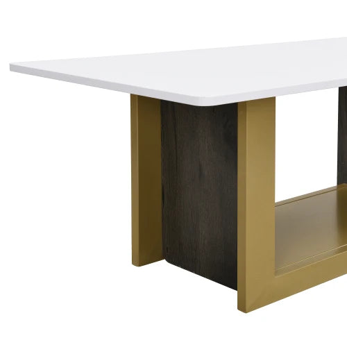 Modern Light Luxury Coffee Table Set of 2, Small Square Coffee End Table