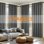 4pcs Light Filtering Curtains - Elegant, Fade-Resistant