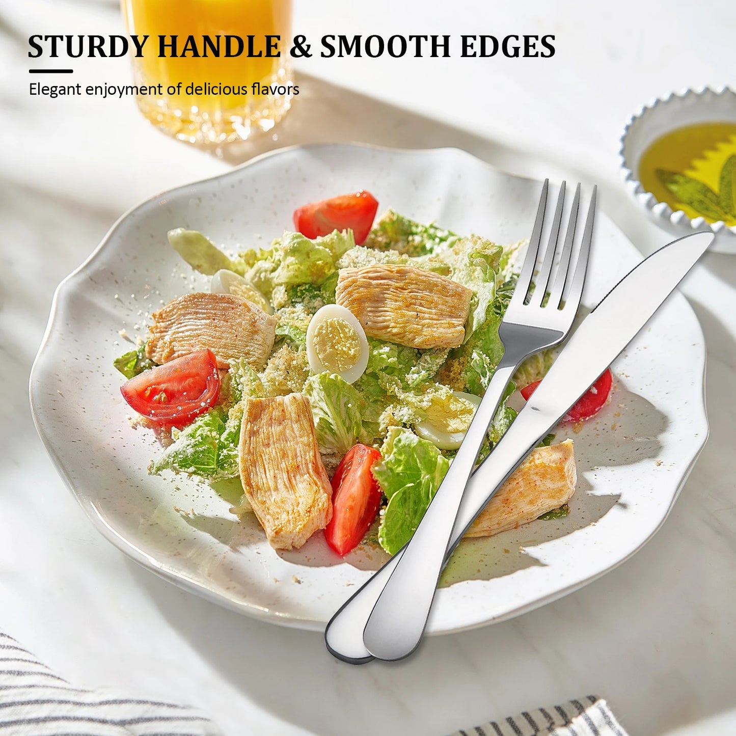 48PCS Flatware Set, High Quality Construction