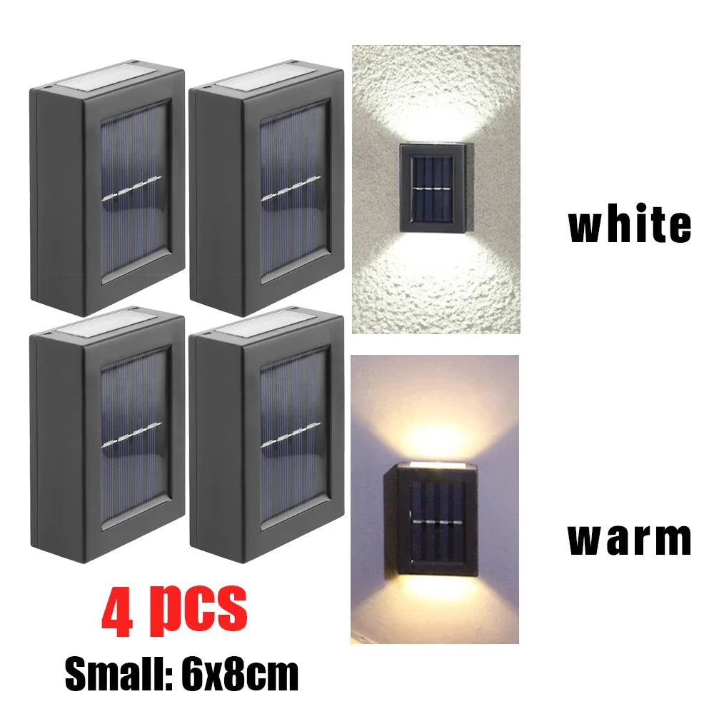 1~8PCs Wall Solar Light for Outdoor Lighting