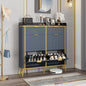 Fluted Shoe Cabinet Storage, Shoe Organizer Cabinet