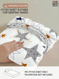 Black Heart Print Fitted Sheet