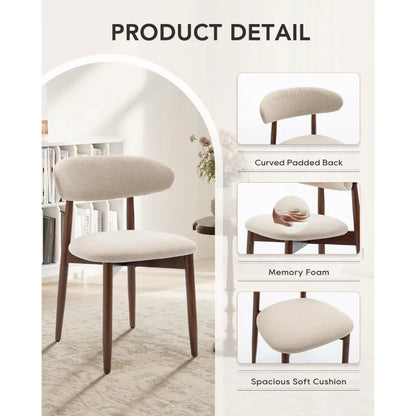 Dining 
Chairs Set of 4, Upholstered Farmhouse, Modern